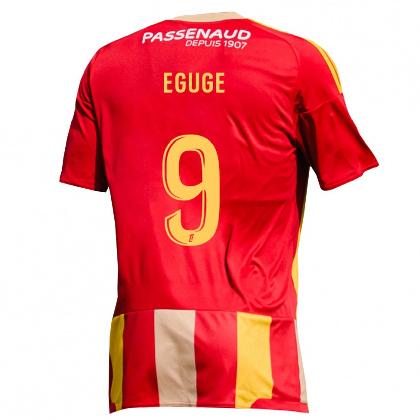 Danxen Homme Maillot Benny Eguge #9 Rouge Jaune Vert Tenues Domicile 2026/27 T-Shirt