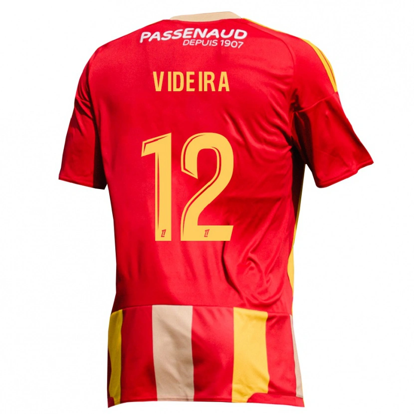Danxen Homme Maillot Lenny Videira #12 Rouge Jaune Vert Tenues Domicile 2026/27 T-Shirt