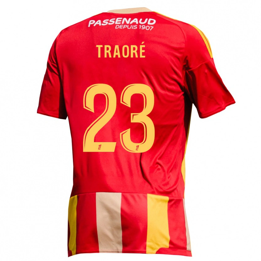 Danxen Homme Maillot Daouda Traoré #23 Rouge Jaune Vert Tenues Domicile 2026/27 T-Shirt