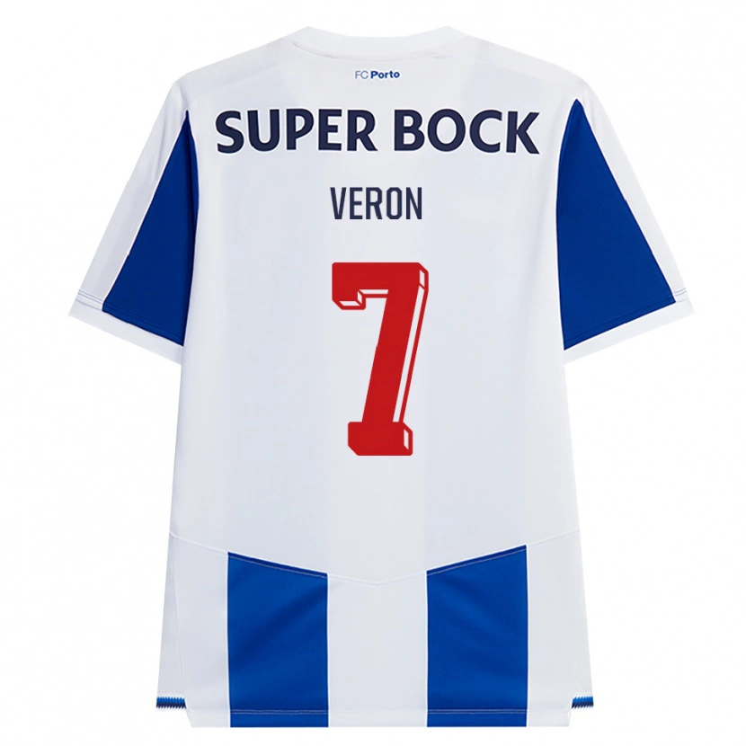 Danxen Homme Maillot Gabriel Veron #7 Bleu Blanc Rouge Tenues Domicile 2026/27 T-Shirt