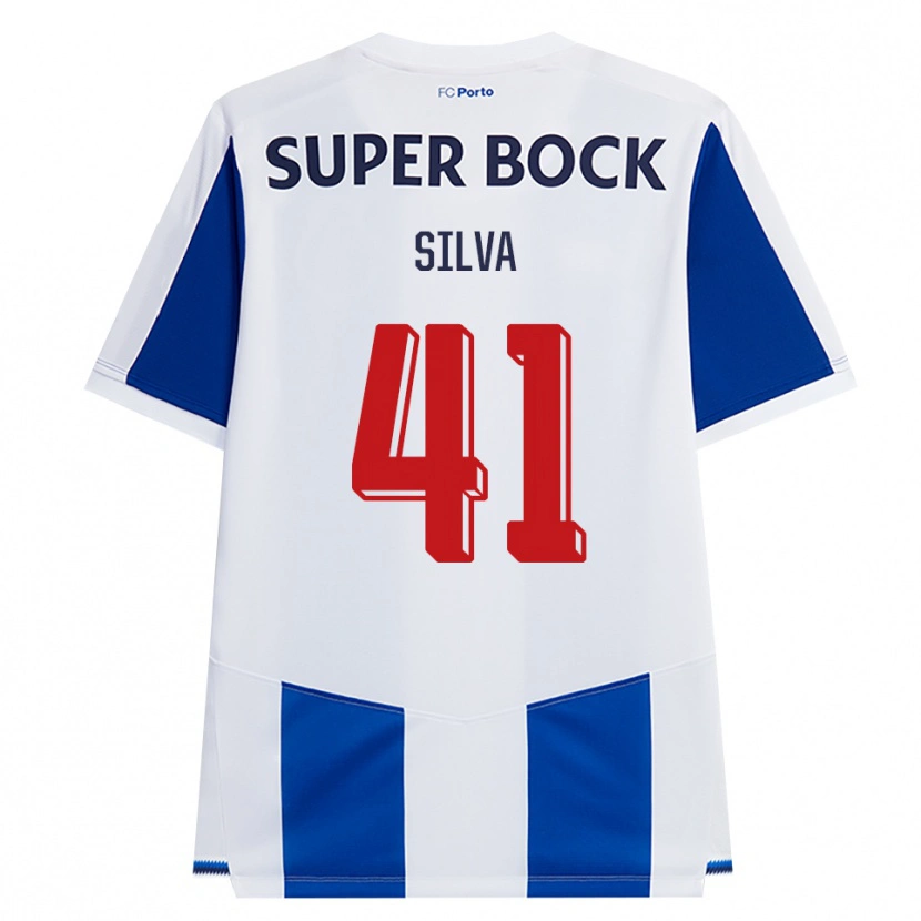 Danxen Homme Maillot Gonçalo Silva #41 Bleu Blanc Rouge Tenues Domicile 2026/27 T-Shirt