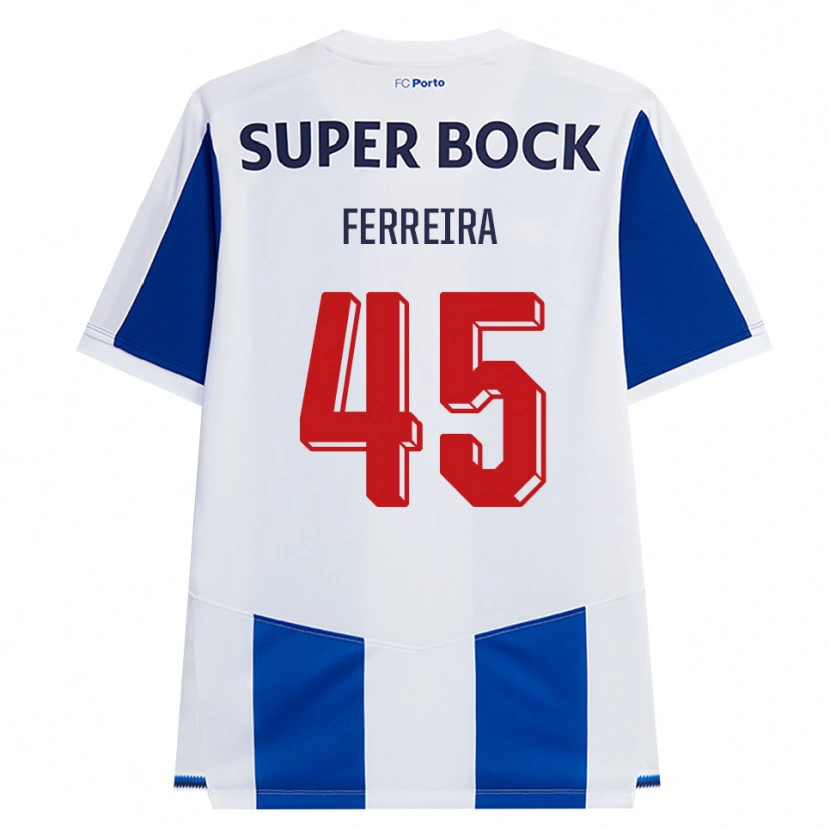 Danxen Homme Maillot Tiago Ferreira #45 Bleu Blanc Rouge Tenues Domicile 2026/27 T-Shirt