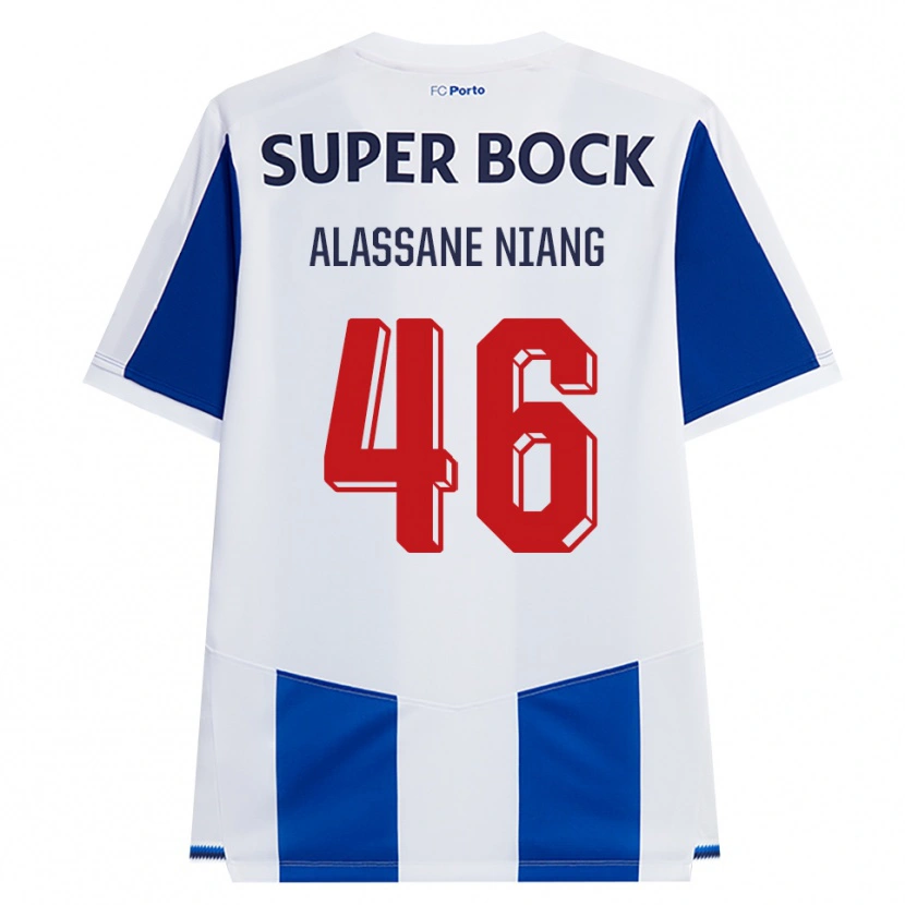 Danxen Homme Maillot Mame Alassane Niang #46 Bleu Blanc Rouge Tenues Domicile 2026/27 T-Shirt