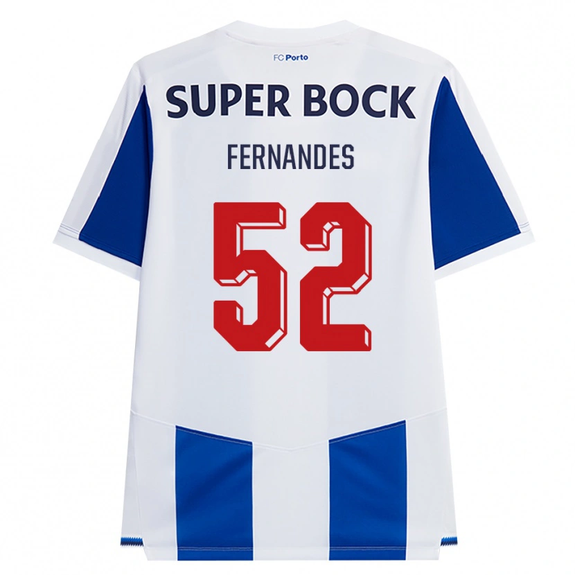 Danxen Homme Maillot Martim Fernandes #52 Bleu Blanc Rouge Tenues Domicile 2026/27 T-Shirt