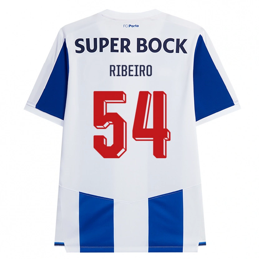 Danxen Homme Maillot António Ribeiro #54 Bleu Blanc Rouge Tenues Domicile 2026/27 T-Shirt