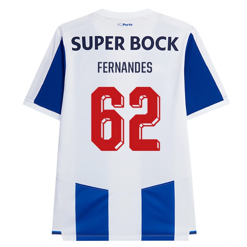 Danxen Homme Maillot Rodrigo Fernandes #62 Bleu Blanc Rouge Tenues Domicile 2026/27 T-Shirt