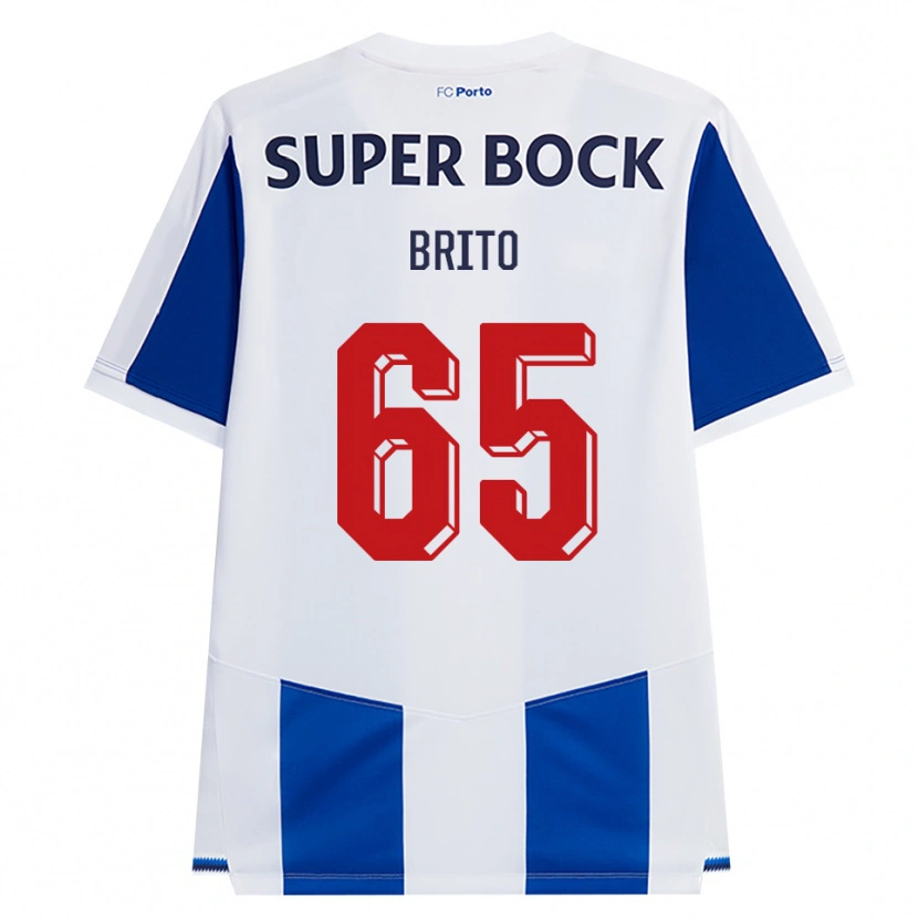 Danxen Homme Maillot João Brito #65 Bleu Blanc Rouge Tenues Domicile 2026/27 T-Shirt