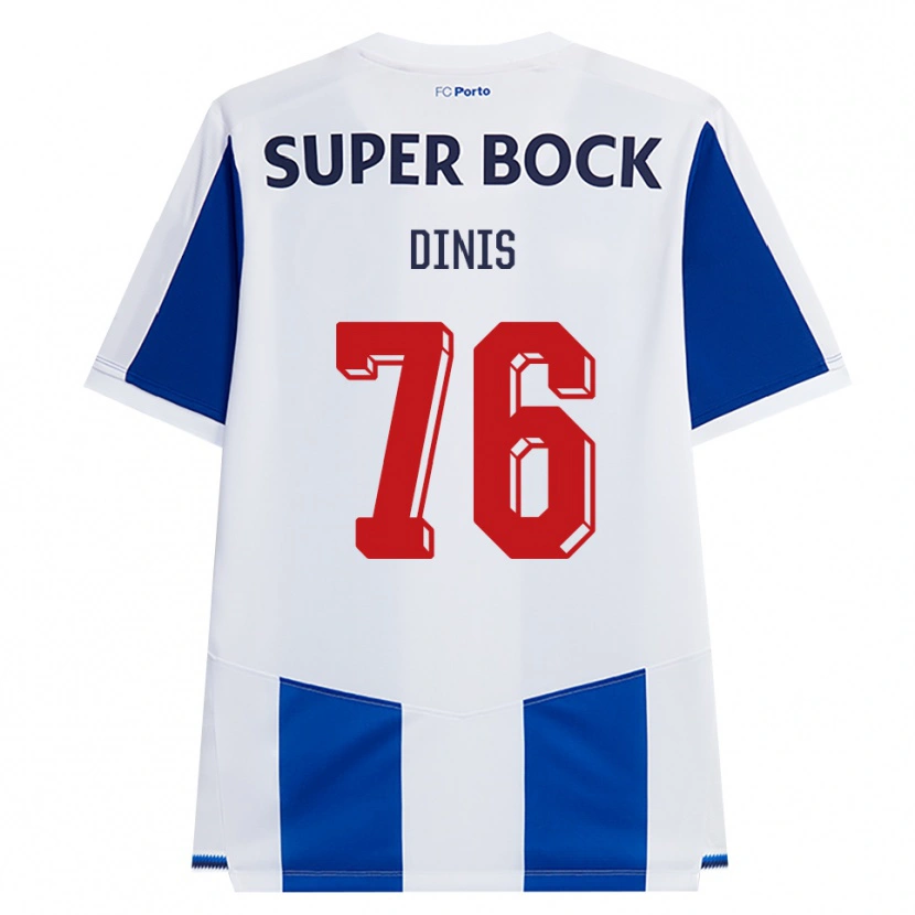 Danxen Homme Maillot Dinis Andrade Rodrigues #76 Bleu Blanc Rouge Tenues Domicile 2026/27 T-Shirt