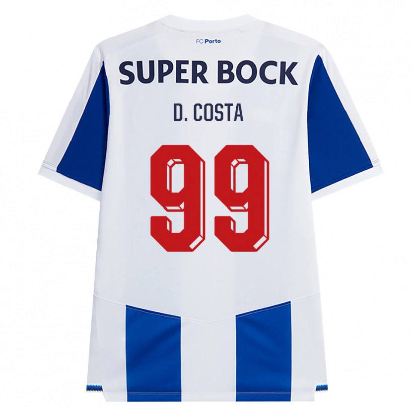 Danxen Homme Maillot Diogo Costa #99 Bleu Blanc Rouge Tenues Domicile 2026/27 T-Shirt