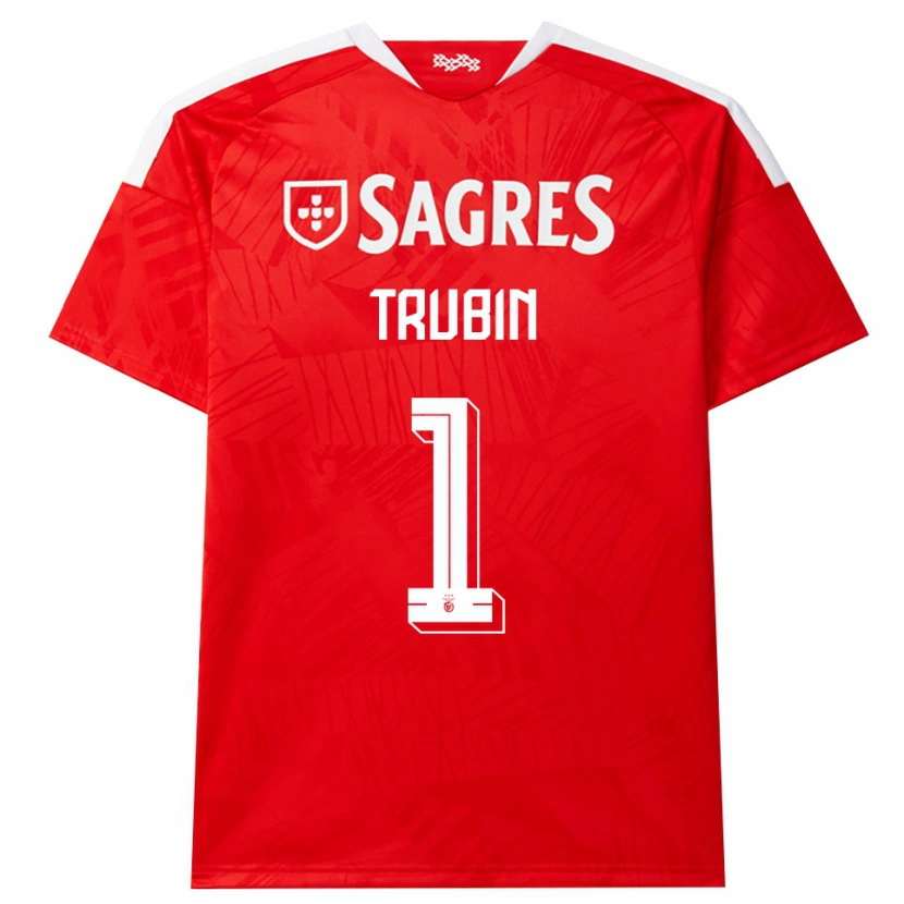 Danxen Homme Maillot Anatoliy Trubin #1 Rouge Blanc Jaune Tenues Domicile 2026/27 T-Shirt