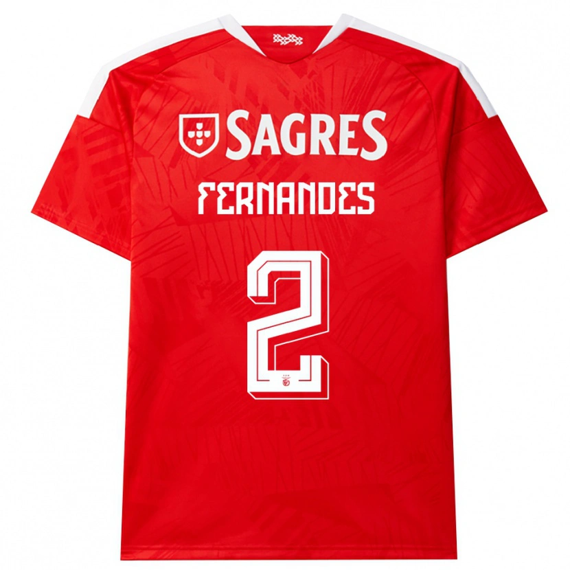 Danxen Homme Maillot Ricardo Fernandes #2 Rouge Blanc Jaune Tenues Domicile 2026/27 T-Shirt