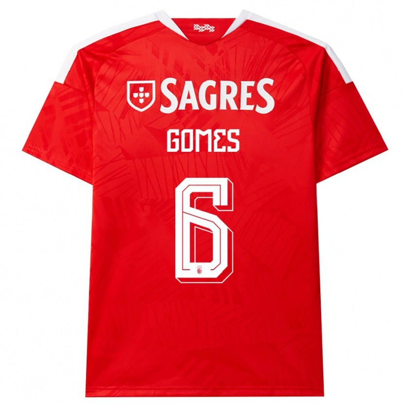 Danxen Homme Maillot Hugo Gomes #6 Rouge Blanc Jaune Tenues Domicile 2026/27 T-Shirt
