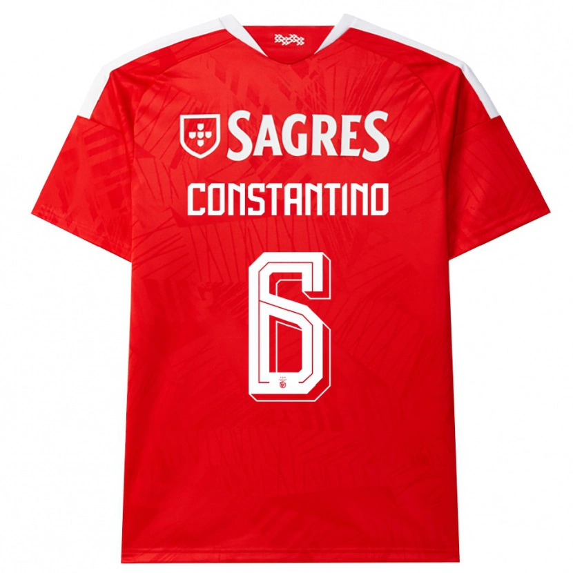 Danxen Homme Maillot Simão Constantino #6 Rouge Blanc Jaune Tenues Domicile 2026/27 T-Shirt