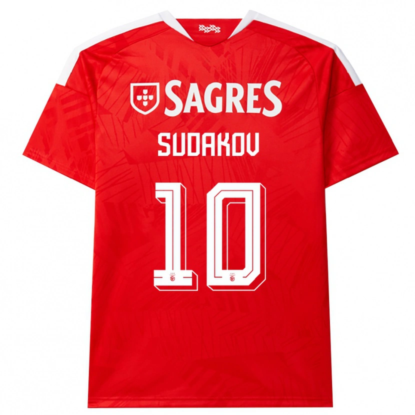Danxen Homme Maillot Georgiy Sudakov #10 Rouge Blanc Jaune Tenues Domicile 2026/27 T-Shirt