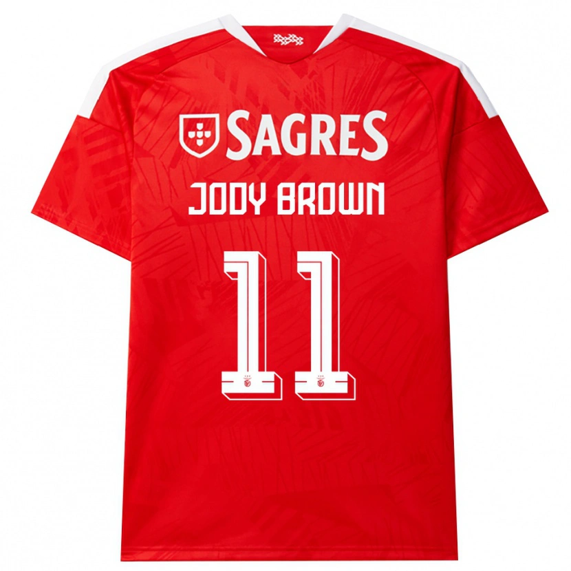Danxen Homme Maillot Jody Brown #11 Rouge Blanc Jaune Tenues Domicile 2026/27 T-Shirt