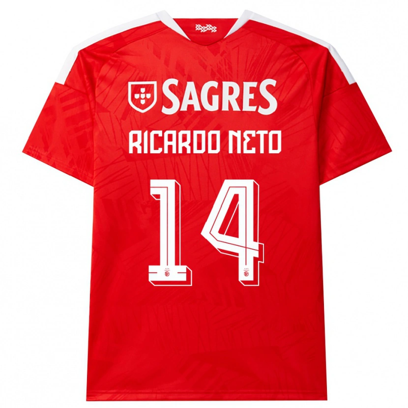 Danxen Homme Maillot Ricardo Neto #14 Rouge Blanc Jaune Tenues Domicile 2026/27 T-Shirt