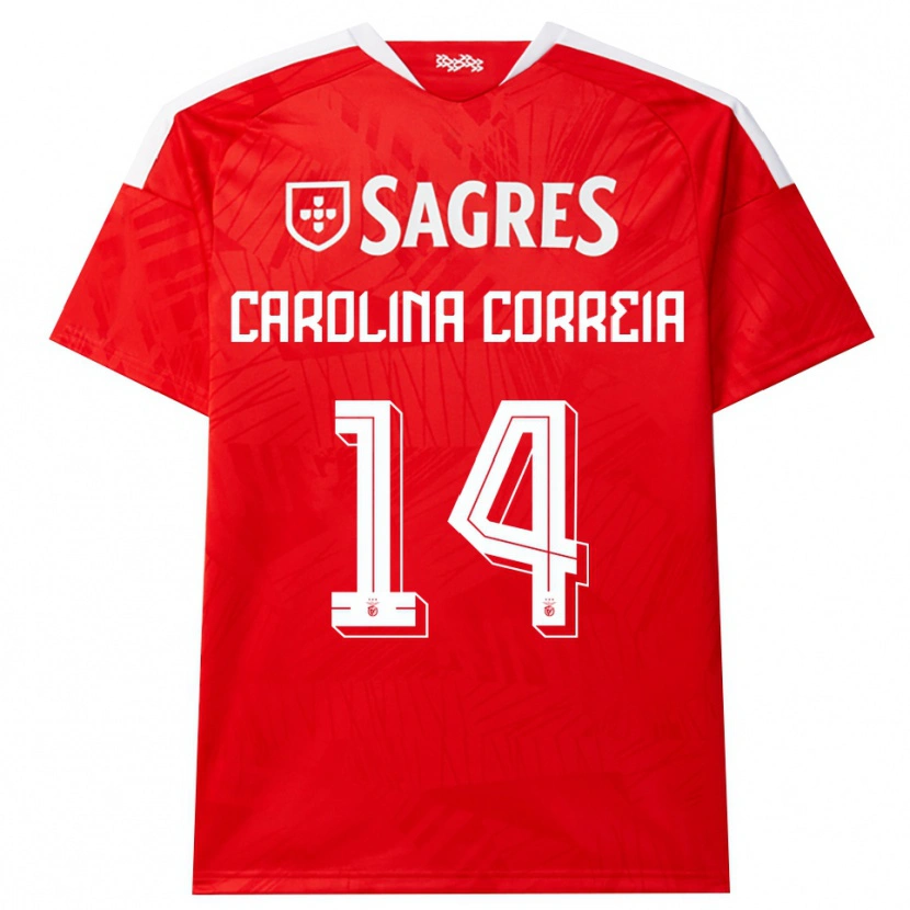 Danxen Homme Maillot Carolina Correia #14 Rouge Blanc Jaune Tenues Domicile 2026/27 T-Shirt