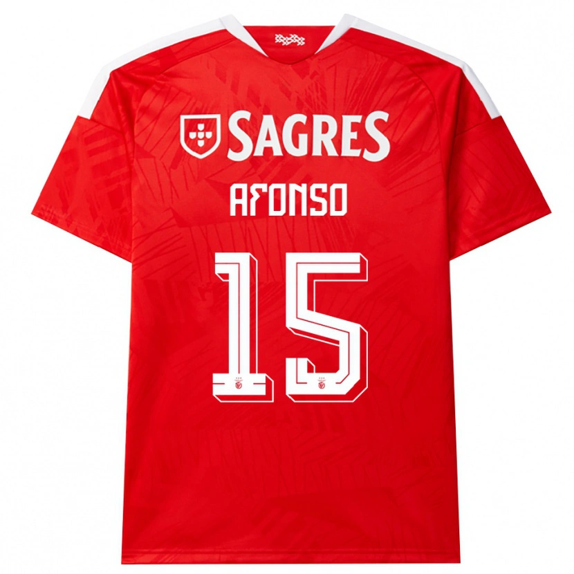 Danxen Homme Maillot Guilherme Afonso #15 Rouge Blanc Jaune Tenues Domicile 2026/27 T-Shirt
