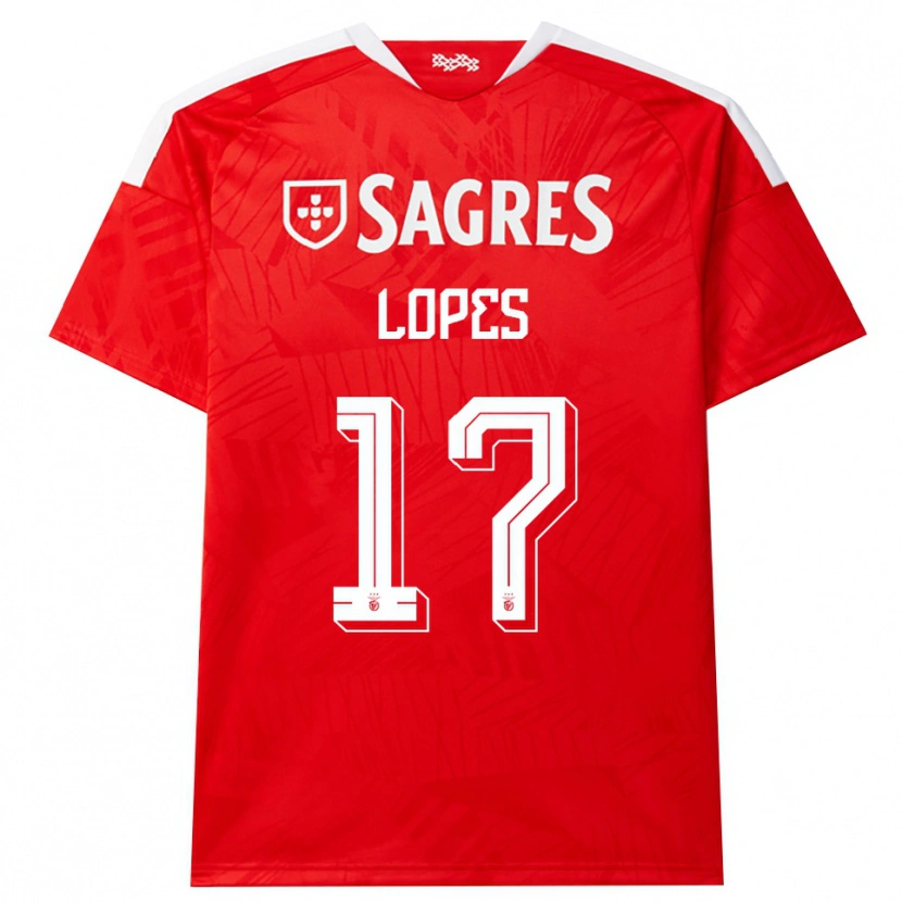 Danxen Homme Maillot Simão Lopes #17 Rouge Blanc Jaune Tenues Domicile 2026/27 T-Shirt