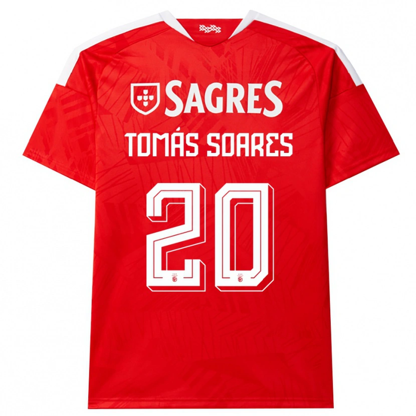 Danxen Homme Maillot Tomás Soares #20 Rouge Blanc Jaune Tenues Domicile 2026/27 T-Shirt
