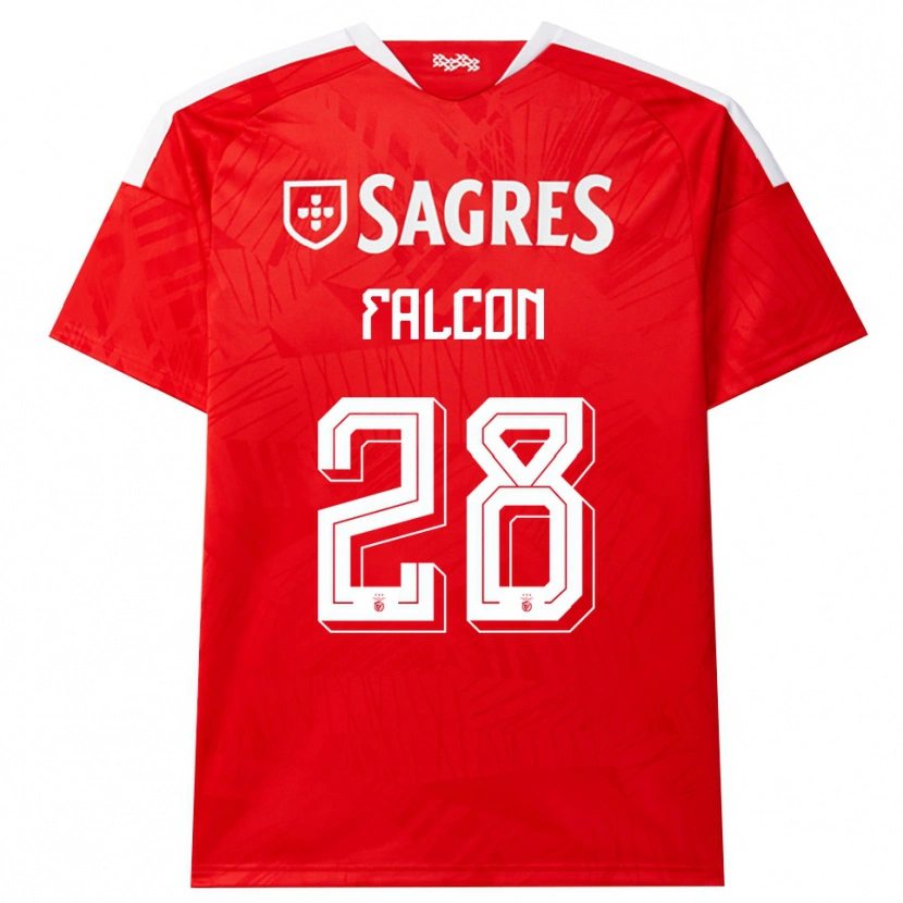Danxen Homme Maillot Andrea Falcón #28 Rouge Blanc Jaune Tenues Domicile 2026/27 T-Shirt