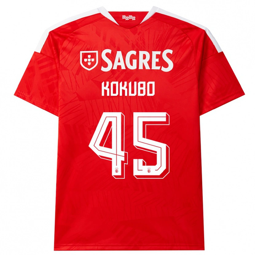 Danxen Homme Maillot Leo Kokubo #45 Rouge Blanc Jaune Tenues Domicile 2026/27 T-Shirt