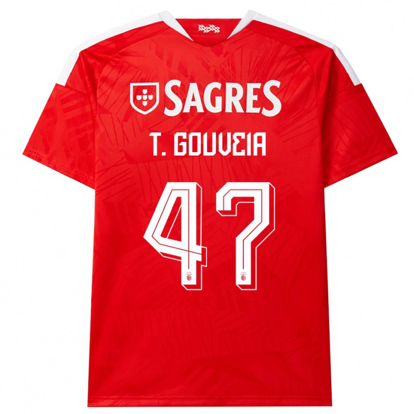 Danxen Homme Maillot Tiago Gouveia #47 Rouge Blanc Jaune Tenues Domicile 2026/27 T-Shirt