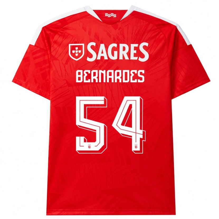 Danxen Homme Maillot Francisco Bernardes De Freitas Neto #54 Rouge Blanc Jaune Tenues Domicile 2026/27 T-Shirt