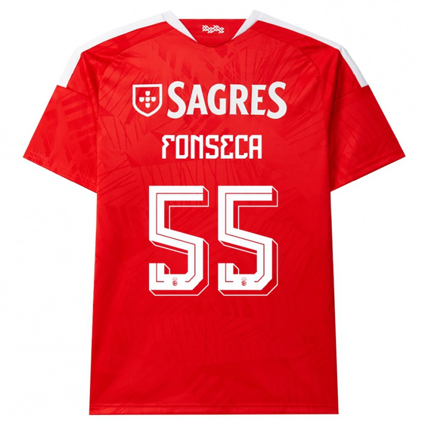 Danxen Homme Maillot João Fonseca #55 Rouge Blanc Jaune Tenues Domicile 2026/27 T-Shirt