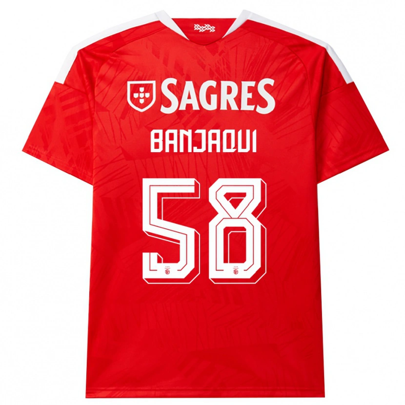 Danxen Homme Maillot Daniel Banjaqui #58 Rouge Blanc Jaune Tenues Domicile 2026/27 T-Shirt