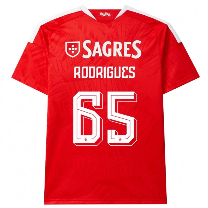 Danxen Homme Maillot Rafael Rodrigues #65 Rouge Blanc Jaune Tenues Domicile 2026/27 T-Shirt
