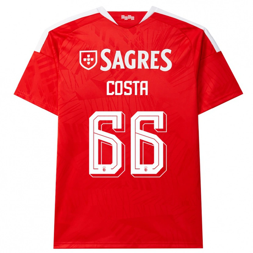 Danxen Homme Maillot Rute Costa #66 Rouge Blanc Jaune Tenues Domicile 2026/27 T-Shirt