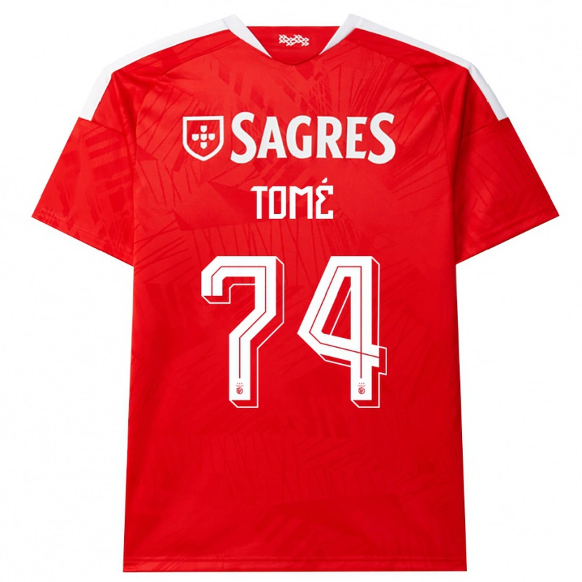 Danxen Homme Maillot Olivio Tomé #74 Rouge Blanc Jaune Tenues Domicile 2026/27 T-Shirt