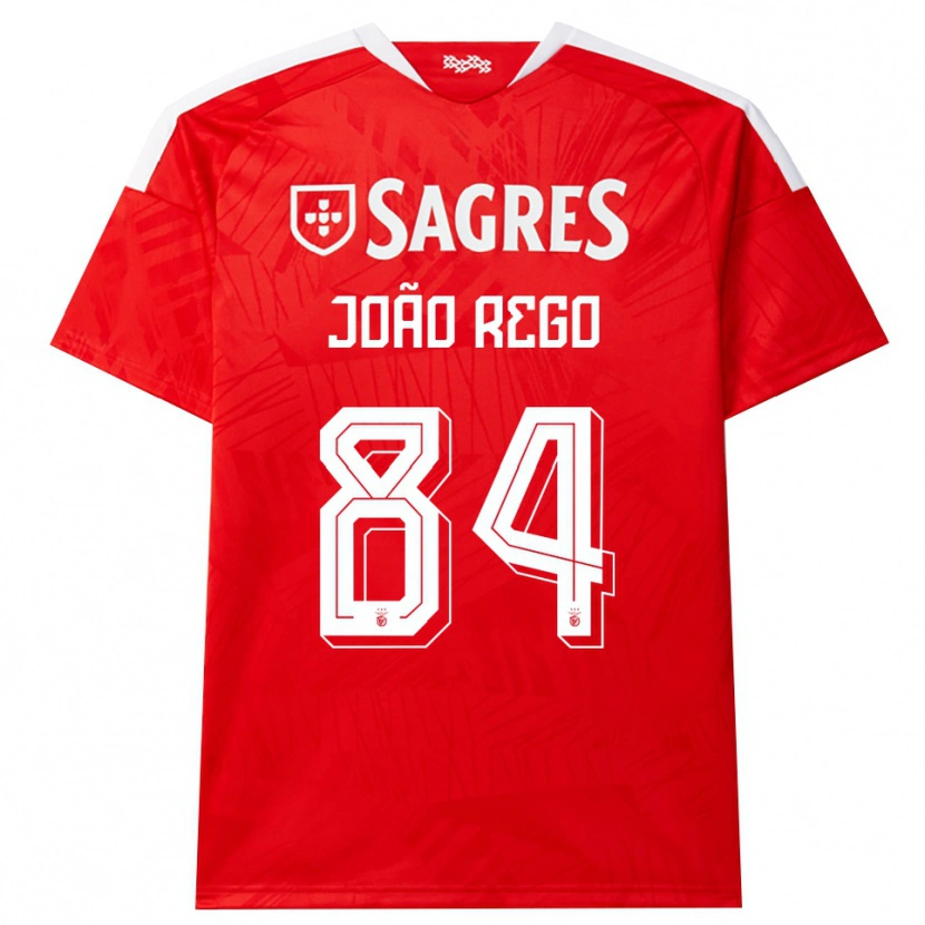 Danxen Homme Maillot João Rego #84 Rouge Blanc Jaune Tenues Domicile 2026/27 T-Shirt