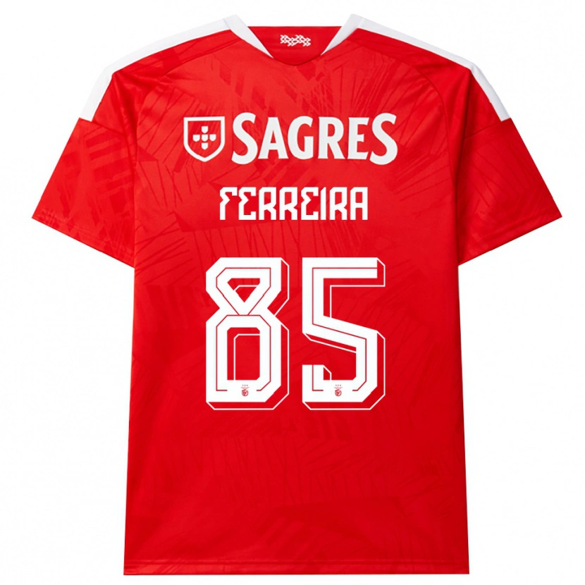 Danxen Homme Maillot Martim Ferreira #85 Rouge Blanc Jaune Tenues Domicile 2026/27 T-Shirt