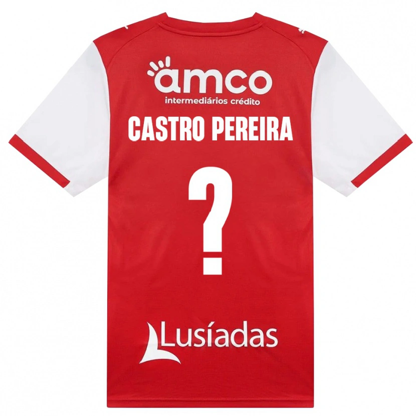 Danxen Homme Maillot Rodrigo Castro Pereira #0 Blanc Rouge Noir Tenues Domicile 2026/27 T-Shirt