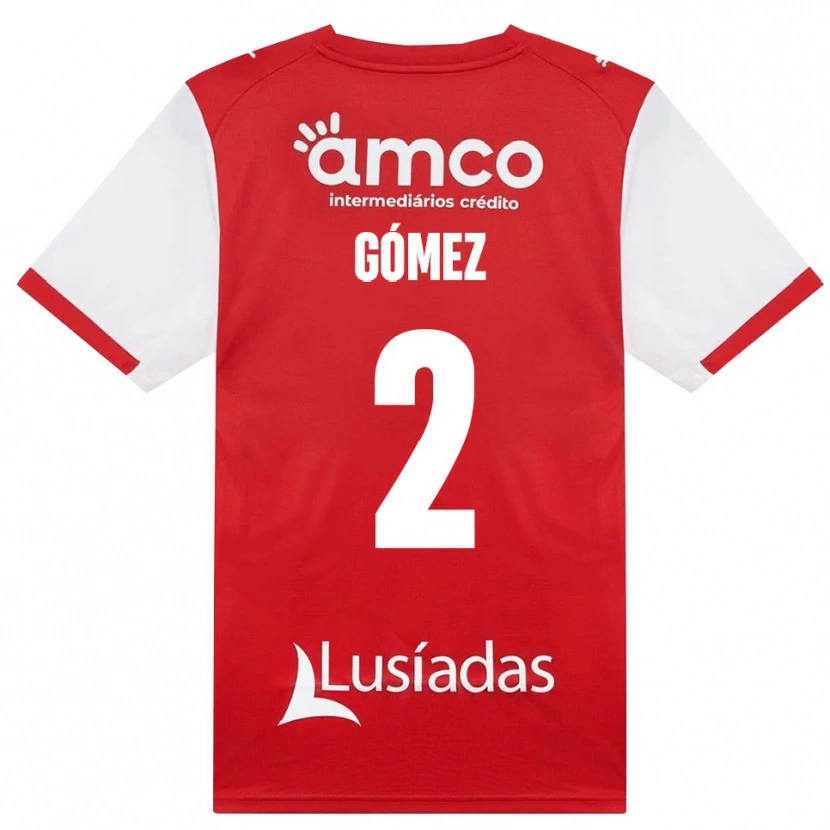 Danxen Homme Maillot Víctor Gómez #2 Blanc Rouge Noir Tenues Domicile 2026/27 T-Shirt