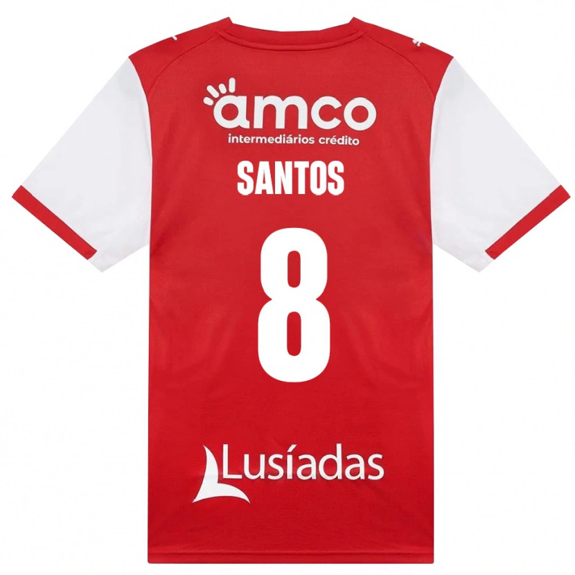 Danxen Homme Maillot Vicente Santos #8 Blanc Rouge Noir Tenues Domicile 2026/27 T-Shirt
