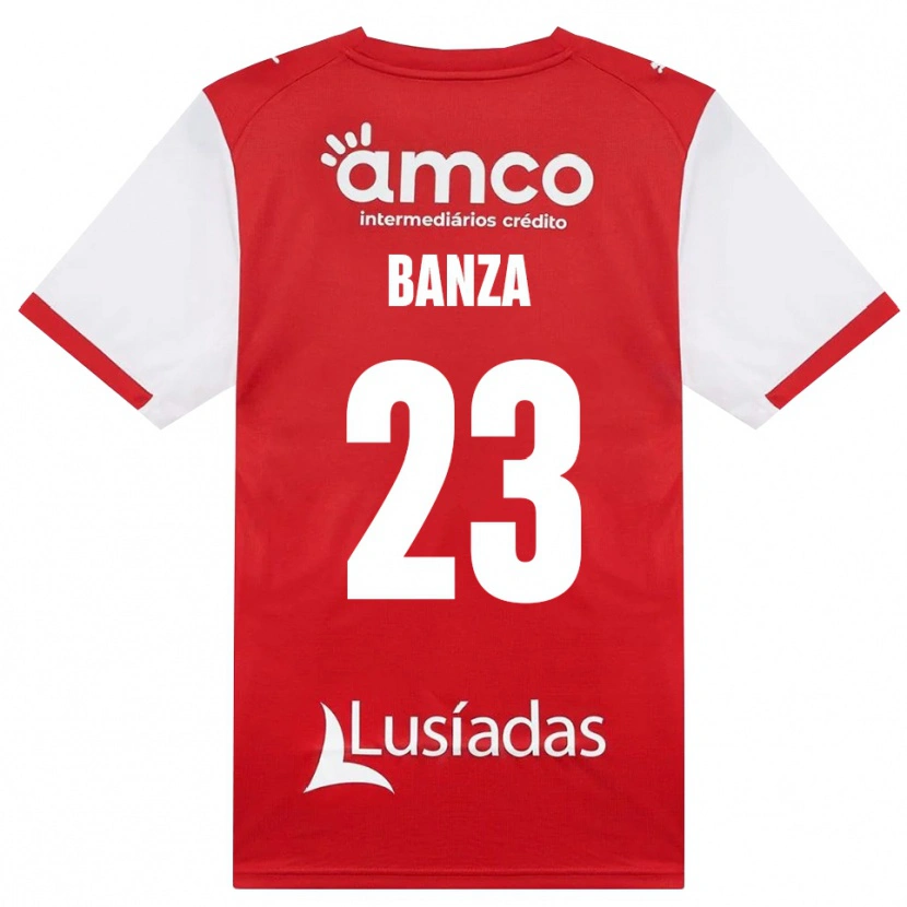 Danxen Homme Maillot Simon Banza #23 Blanc Rouge Noir Tenues Domicile 2026/27 T-Shirt