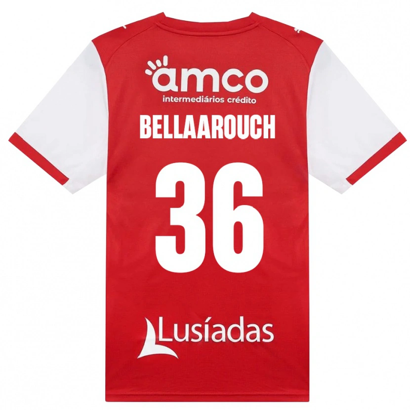 Danxen Homme Maillot Alaa Bellaarouch #36 Blanc Rouge Noir Tenues Domicile 2026/27 T-Shirt