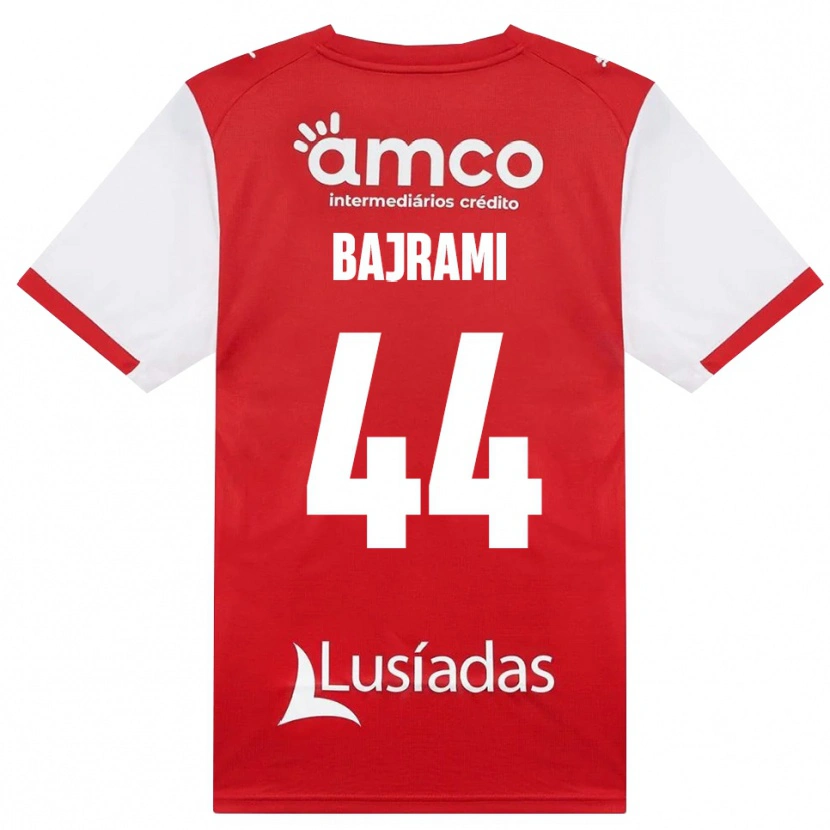 Danxen Homme Maillot Adrian Bajrami #44 Blanc Rouge Noir Tenues Domicile 2026/27 T-Shirt