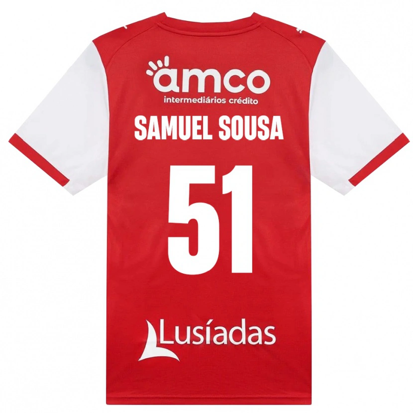 Danxen Homme Maillot Samuel Sousa #51 Blanc Rouge Noir Tenues Domicile 2026/27 T-Shirt