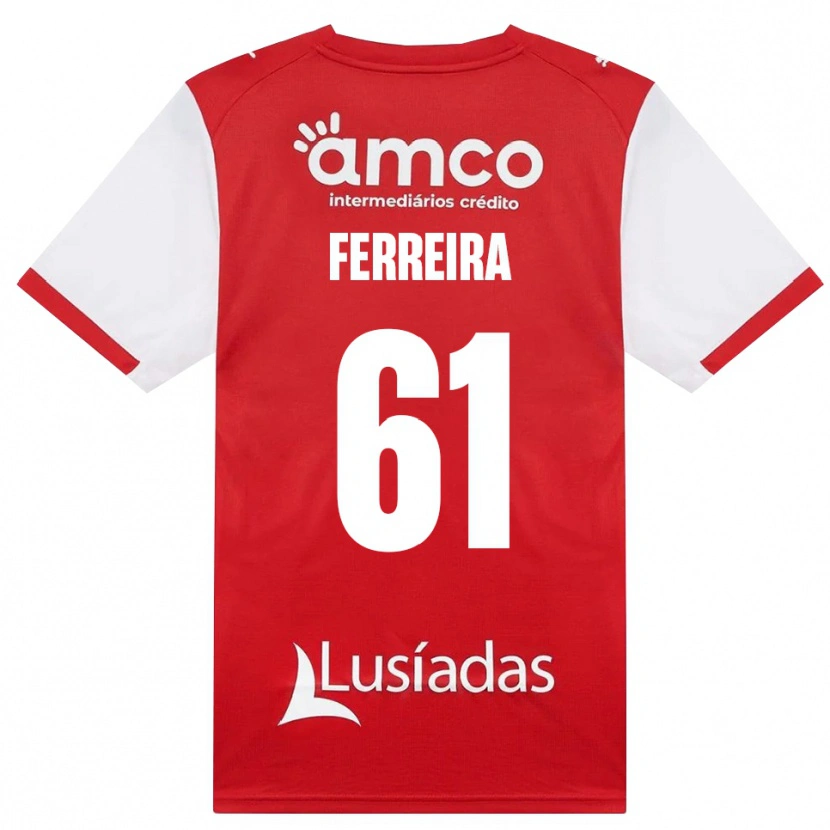 Danxen Homme Maillot Tiago Ferreira #61 Blanc Rouge Noir Tenues Domicile 2026/27 T-Shirt