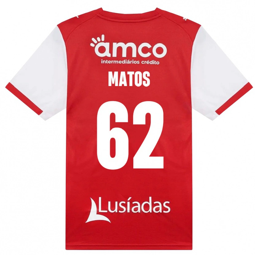 Danxen Homme Maillot Nuno Matos #62 Blanc Rouge Noir Tenues Domicile 2026/27 T-Shirt