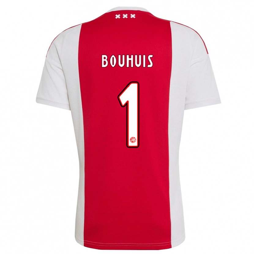 Danxen Homme Maillot Jens Bouhuis #1 Rouge Blanc Jaune Tenues Domicile 2026/27 T-Shirt