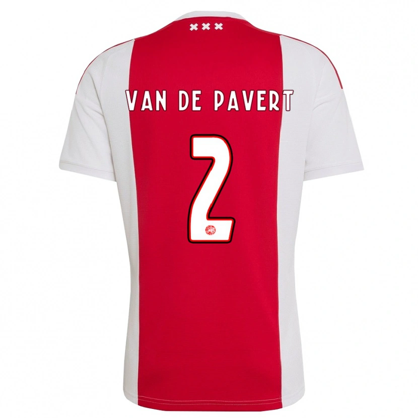 Danxen Homme Maillot Ryan Van De Pavert #2 Rouge Blanc Jaune Tenues Domicile 2026/27 T-Shirt