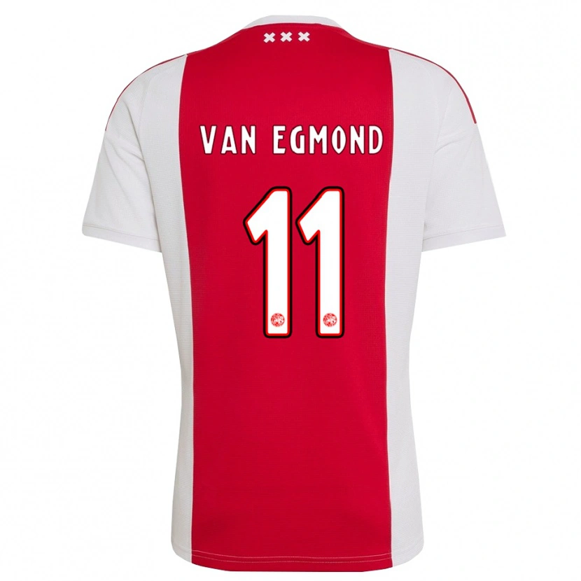 Danxen Homme Maillot Bo Van Egmond #11 Rouge Blanc Jaune Tenues Domicile 2026/27 T-Shirt
