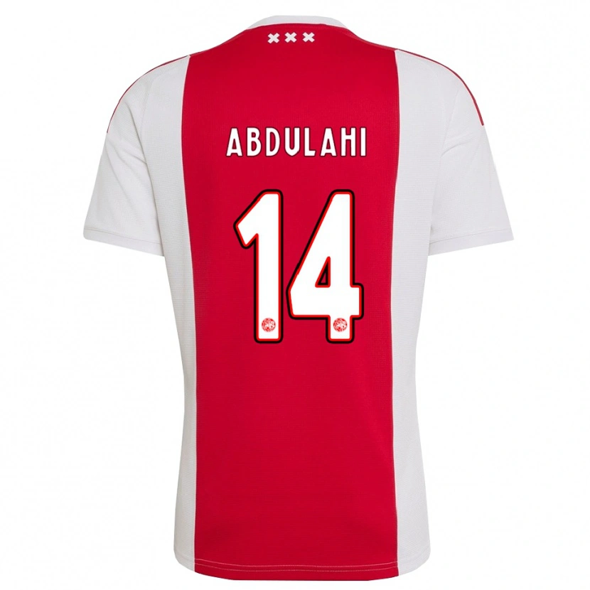 Danxen Homme Maillot Liban Abdulahi #14 Rouge Blanc Jaune Tenues Domicile 2026/27 T-Shirt