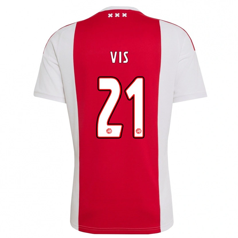 Danxen Homme Maillot Tijmen Vis #21 Rouge Blanc Jaune Tenues Domicile 2026/27 T-Shirt