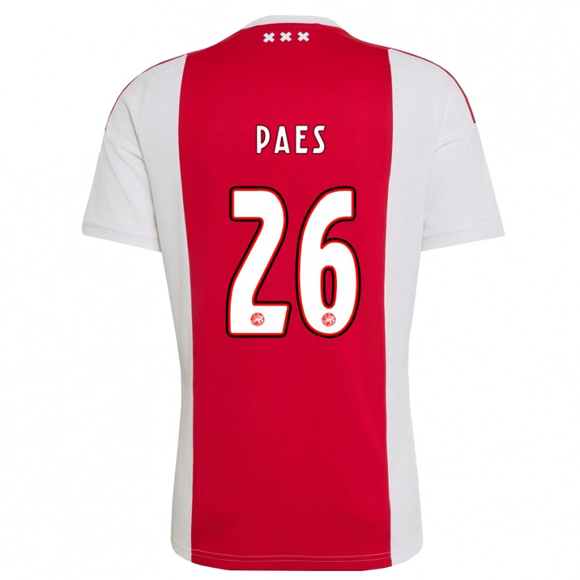 Danxen Homme Maillot Maarten Paes #26 Rouge Blanc Jaune Tenues Domicile 2026/27 T-Shirt